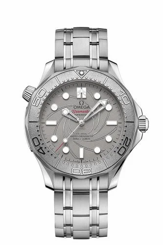 Omega Seamaster Diver 300M Master Co-Axial 42 Platinum Aston Martin Neiman Marcus 210.93.42.20.99.001 (James Bond, 007, 21093422099001)